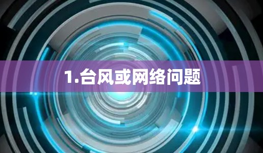 1.台风或网络问题