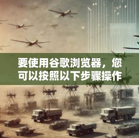 要使用谷歌浏览器，您可以按照以下步骤操作