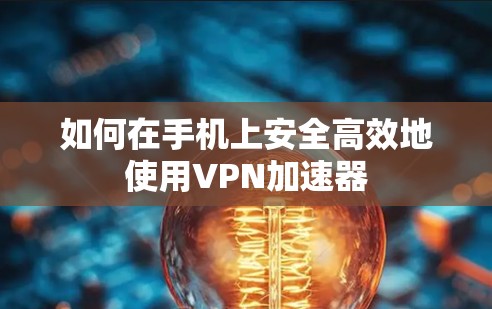 如何在手机上安全高效地使用VPN加速器