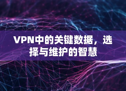 VPN中的关键数据，选择与维护的智慧
