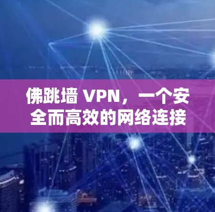 佛跳墙 VPN，一个安全而高效的网络连接