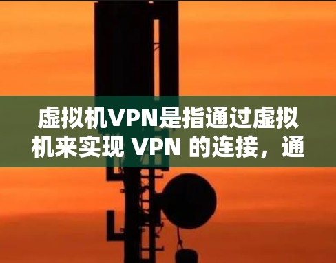 虚拟机VPN是指通过虚拟机来实现 VPN 的连接，通常指通过虚拟机（如云服务器）来实现的安全VPN。以下是一些支持虚拟机环境的 VPN 解决方案