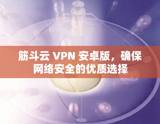 筋斗云 VPN 安卓版,确保网络安全的优质选择 筋斗云 VPN 安卓版,确保网络安全的优质选择
