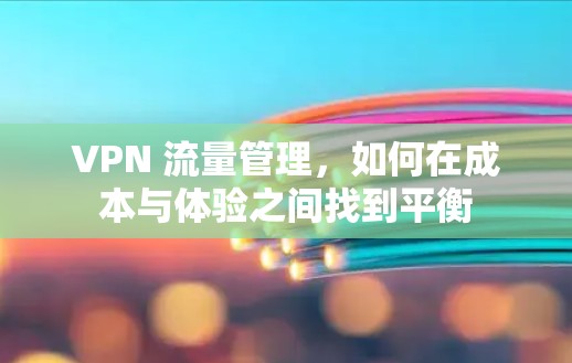 VPN 流量管理，如何在成本与体验之间找到平衡