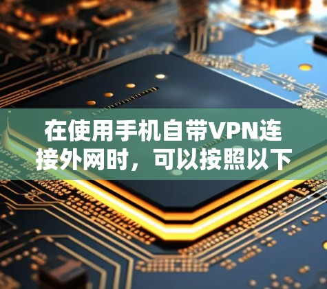 在使用手机自带VPN连接外网时，可以按照以下步骤进行操作