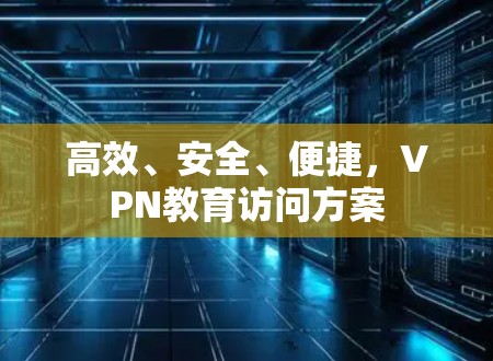 高效、安全、便捷，VPN教育访问方案