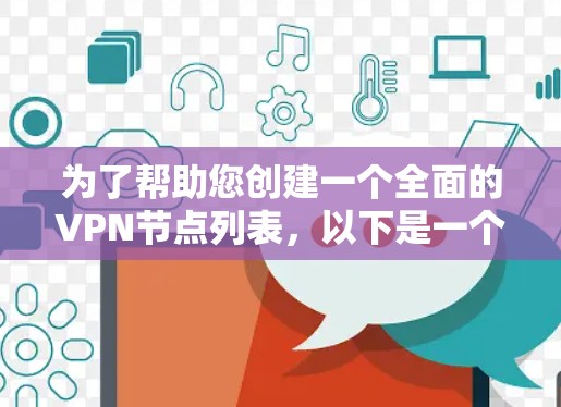 为了帮助您创建一个全面的VPN节点列表，以下是一个详细的步骤指南