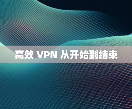 高效 VPN 从开始到结束