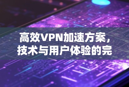 高效VPN加速方案,技术与用户体验的完美结合 高效VPN加速方案,技术与用户体验的完美结合